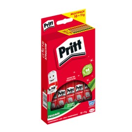 Pritt Colla stick, sicura e adatta ai bambini per arti mestieri, forte scuola ufficio, 10x 11 g