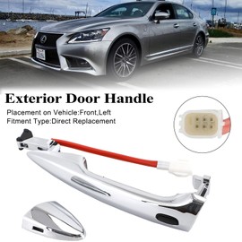 Zikerluder Front Door Handle Assy Compatible with Lexus ES350 2007-2012 LS460 2007-2017 LS600hl 2008-2016 Replacement Left Driver Side Door Outside Hanlde 69220-33060