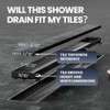 LISEEGO Linear Shower Drain 28 Inch Black, Brushed AISI 304