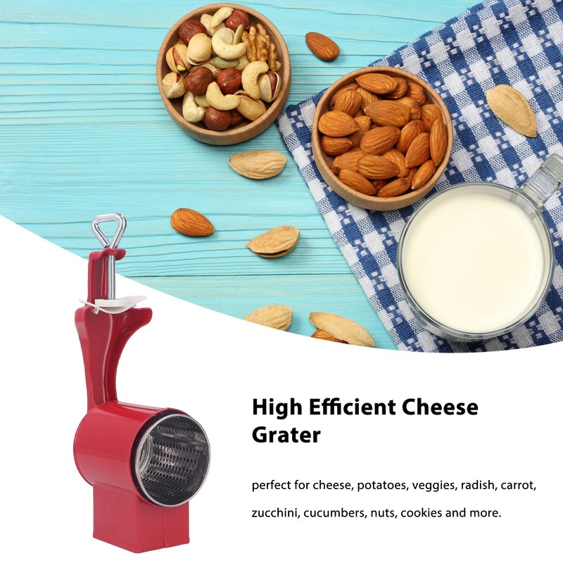 Multifunctional Kitchen Cheese Grater Manual Hand Crank Vegetable Slicing Walnuts