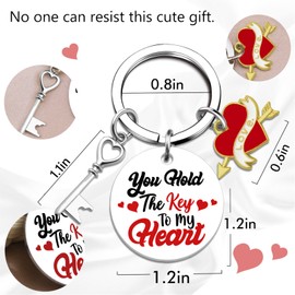 Ikacvb Valentines Day Gifts For Her I Love You Keychain Romantic gifts for girlfriend Wife Cute Birthday Anniversary Christmas Gift Ideas Bets Girlfriend Gifts You Have My Heart
