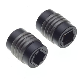Optical TOS To TOS Adaptor, Pack Of 2 - TOSLINK Coupler, Female To Female TOSLINK Joiner, Socket Adaptor For Optical Audio Cable Leads