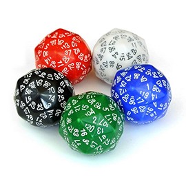 Set of Five 120-sided Dice