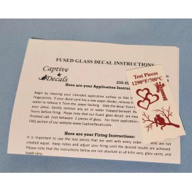 Captive Decals Christmas Stripes Deer Holly 5 x 7 Inch Red Fused Glass Decal Paper