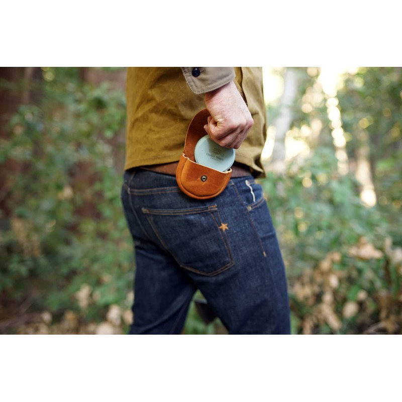 1844 Helko Werk Germany Leather Pouch for Sharpening Stone -