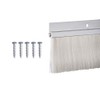 TMH Door Brush Sweep - 2 Inch Brush x 36 Inches Long, Aluminum (Silver)