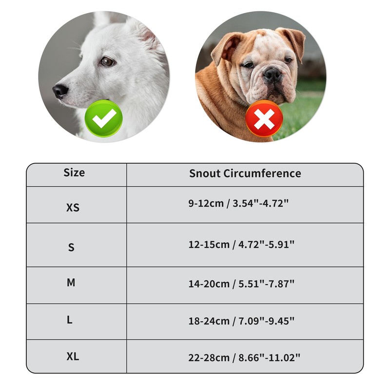 CAPASTEC Dog Muzzle Soft Dog Muzzle Breathable Muzzle for Dogs