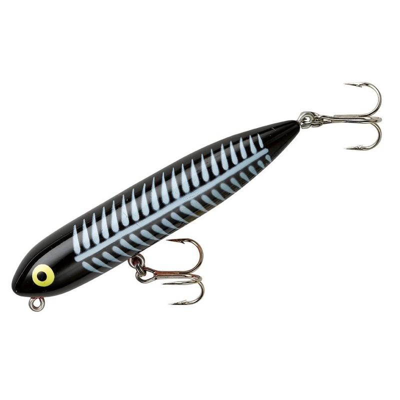 Heddon Lures X9225XBW Zara Puppy Fishing Lures, Black Shore Minnow,