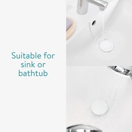 Navaris Pop-Up Drain Valve 1 1/4 Inch - Universal Drain Fitting for Sink Bathtub with Overflow - Drain Fitting with Seal - White