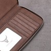 HISCOW Zippered Checkbook Cover & Card Holder with Divider -