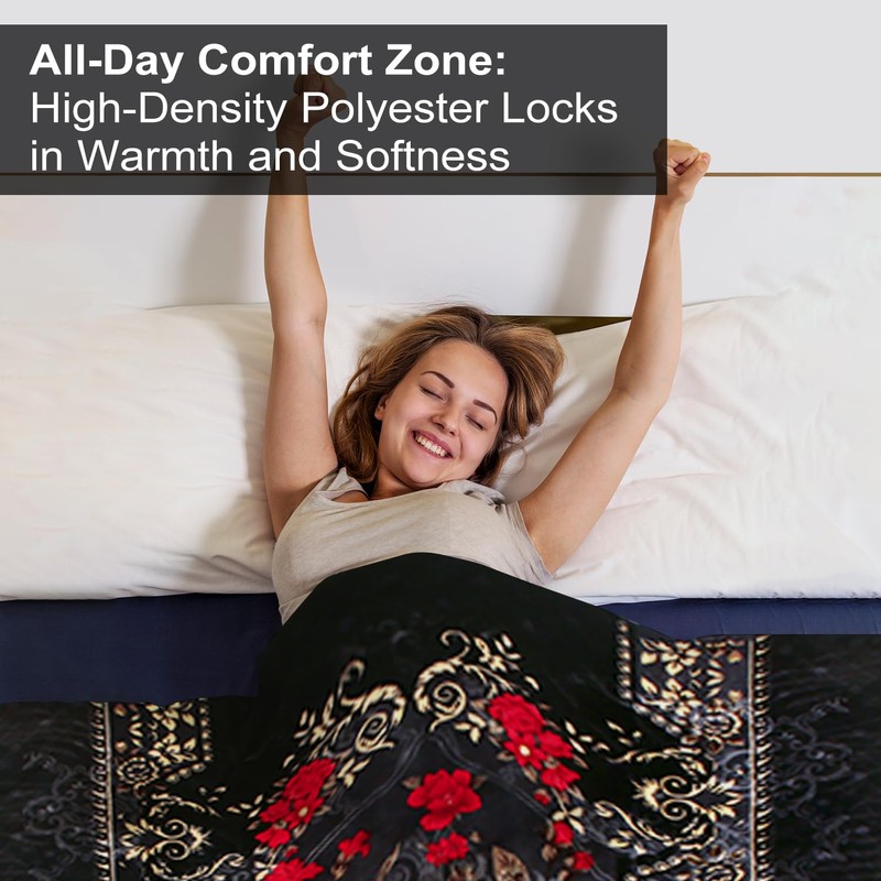 MERRY HOME Korean Fleece Blanket King Size, 87" x 95",