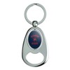 University of Richmond Spiders Keychain Chrome Metal Spinning Oval Bottle