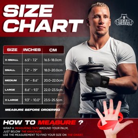 Bear Grips Weight Lifting Armor Gloves for Men & Women | Full Finger Lifting Armor & Workout Gloves (Black-Full Finger, Large)