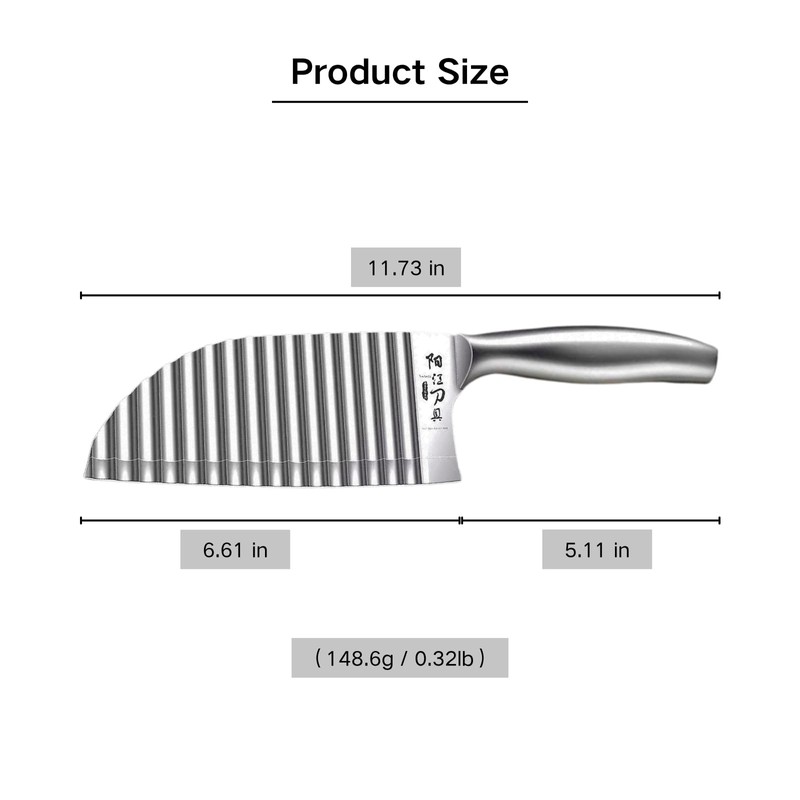 Stainless Steel Crinkle Cutter - Wavy Vegetable & Fruit Knife