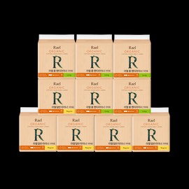 Lael organic cotton cover panty liners 10 packs (regular/long), 5 regular liners + 5 long liners / 라엘 유기농 순면커버 팬티 라이너 10팩 (일반/롱), 일반라이너5+롱라이너5