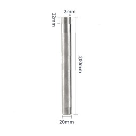 1 Piece 200mm BSP 1/2" 3/4" 3/4" 1 Stainless Steel Hose Connector SS304 Male Thread Industrial Hose Connector for Air Hose, Fuel Hose, Decoration (DN15 x 1/2)