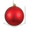 Vickerman Drilled UV Matte Ball Ornaments, 3-Inch, Red, 12-Pack
