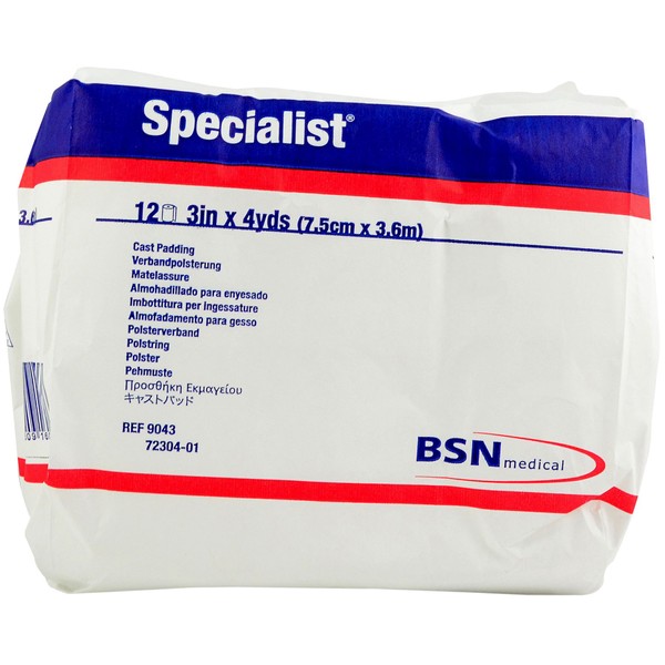 BSN 9043 3 in. x 4 yard 100 Percentage Cotton Specialist Cast Padding&#44; 12 Rolls per Bag
