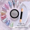 BISHENGYF Polvere olografica cromata, 1 g, effetto laser a specchio,