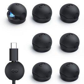 8Pack Silicone Magnetic Cord Organizer Clips - Lamicall Durable Mini Desk Cable Management for Phone Charger, Strong Magnet Adhesive Cord Holder for Nightstand, Home Office Organizer Accessories