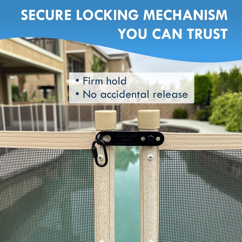 ALLSAFE Pool Fence - Quick Lock Latch - Replaces Outdated