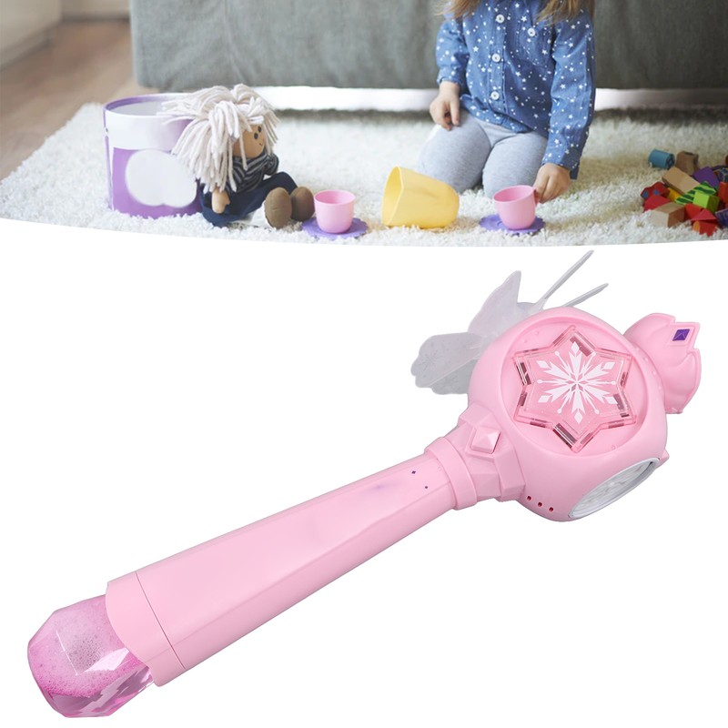 Musical Light Up Bubble Blower Innovative Hexagram Shape Princess Electric