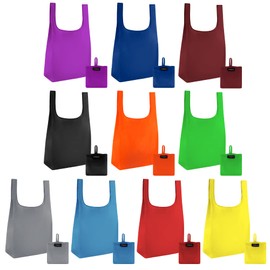 Masirs - Bolsa de compras reutilizable Ripstop, reemplaza bolsas de papel y plástico con bolsas grandes y fuertes ecológicas. Se convierte en una bolsa de transporte cuando se pliega en su propio
