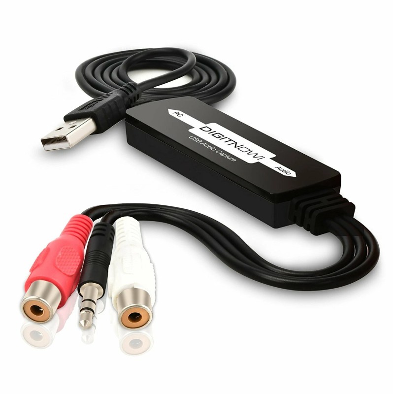 DIGITNOW! USB Audio Capture Card Grabber Vinyl Cassette Tape to