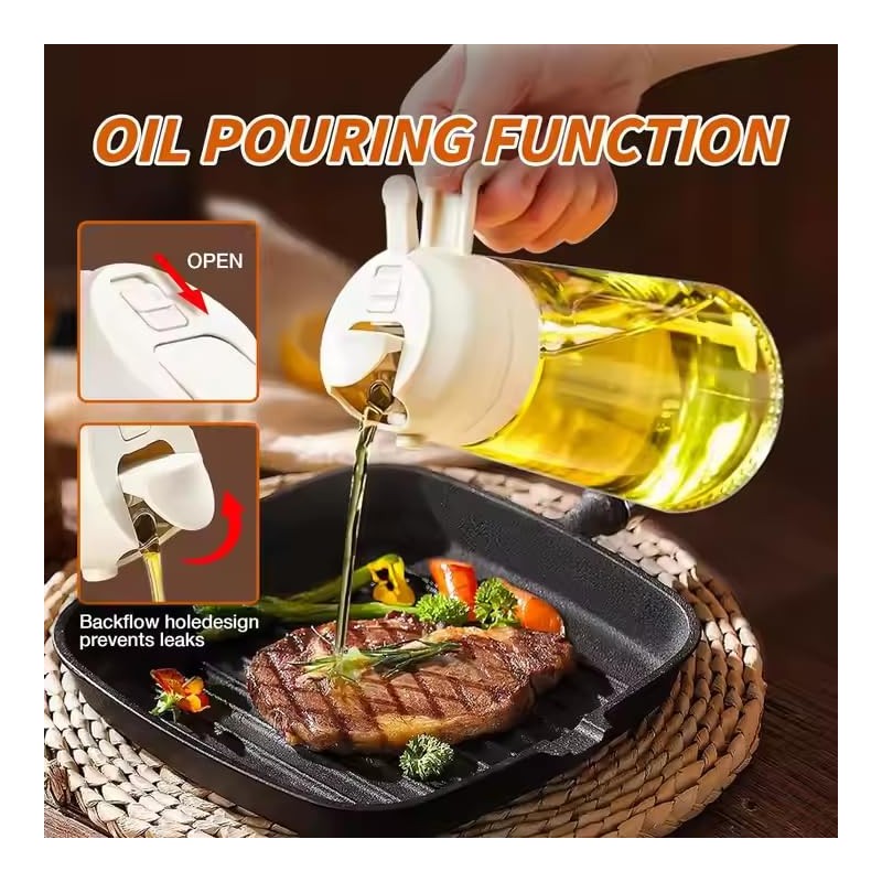 Multifunctional 2 in 1 Oil Dispenser And Oil Sprayer