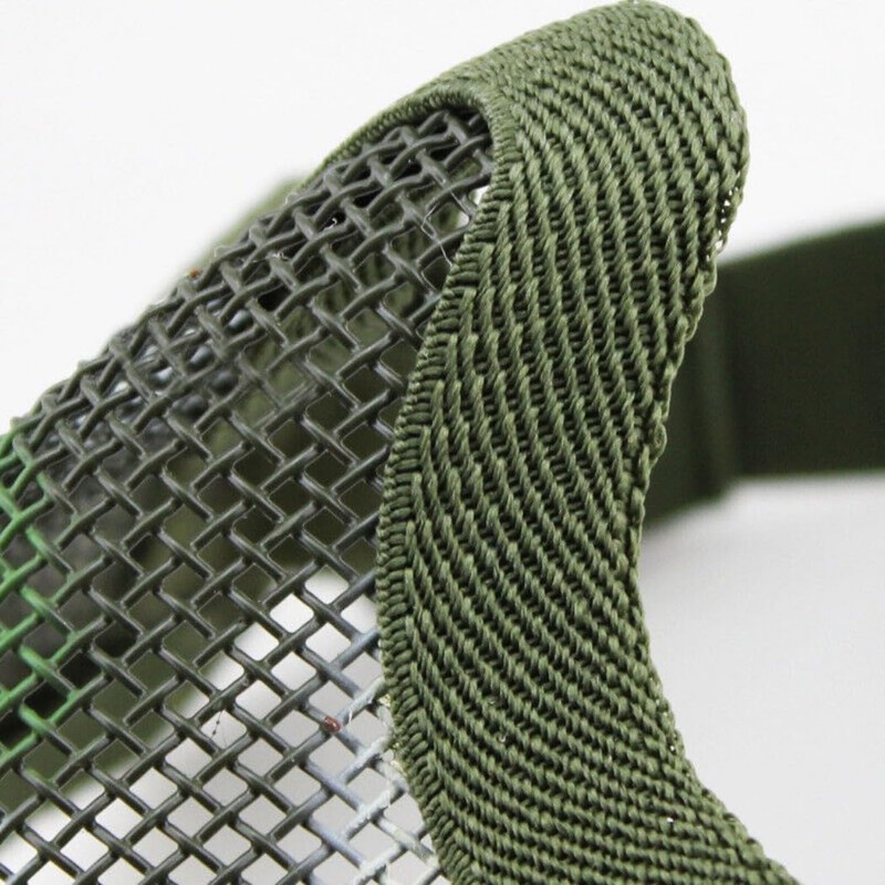 XSAJU Airsoft Face Mask Half Mesh Mask Metal Mesh Face