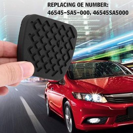 Aramox 1 Pair of Brake Clutch Pedal Pad Rubber Cover Black for Accord Civic CRX CRV Element OE: 46545-SA5-000/46545SA5000