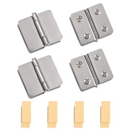 INCREWAY Adjustable Glass Clip 4 Pcs Stainless Steel Double-Sided Glass Clamp Cabinet Hinge for Bathroom Shower Glass Door Cupboard Furniture Fittings,Adaptive 5-6mm Glass