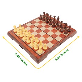 ColorGo Magnetic Travel Chess Set, Portable Mini Chess Board Game for Adults and Kids (Classic Edition)