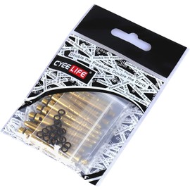 CyeeLife Pro Dart Shafts Aluminium 15Packs(5 Sets) with 20pcs Rubber O Rings,Gold 48mm
