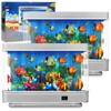 Baquler 2 Pack Fake Fish Tank with Moving Fish, Decorative