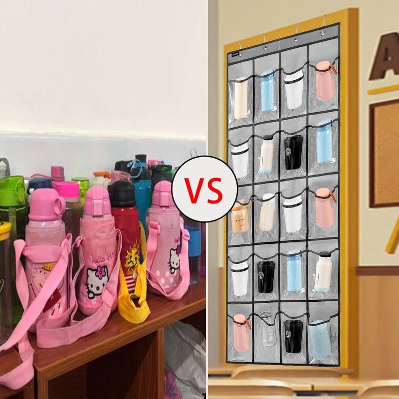 ANZORG Over Door Hanging Water Bottle Holder Cup Organizer for