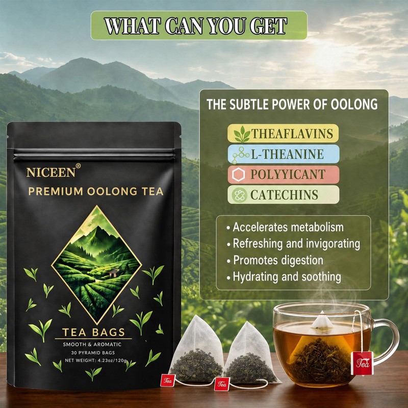 Niceen Oolong Tea Bags, 4g*30 Tea Bags, Selected Whole Leaf