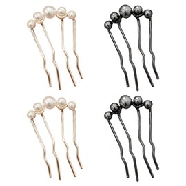 4 Stücke Perlenhaarpins, Elee Haarzubehör, Frauenzubehör, Frisurdekorationen, Einfache Und Vielseitige Haarzubehör.