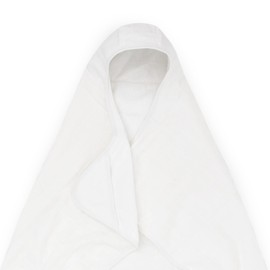 Little Unicorn Cotton Muslin & Terry Hooded Towel, Larger Size 1-6 Years, White