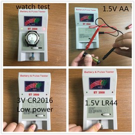 Quartz Watch Battery Tester 1.5V 3V Button Cell Coil Watch Pulse Tester Analyzer Battery Tool