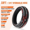 Racewill 33FT 1/4" Hydraulic Hose with 16PCS Hydraulic Hose Fittings