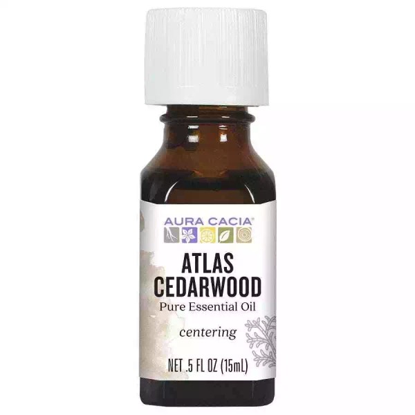 Aura Cacia Atlas Cedarwood Pure Essential Oils Centering Aromatherapy 0.5