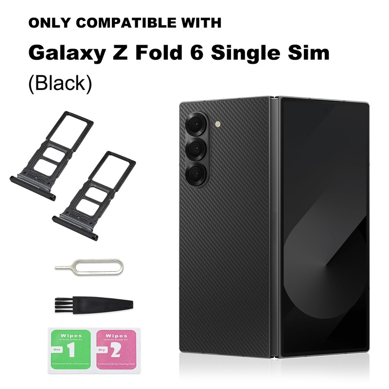 2 PCS for Galaxy Z Fold 6 Single SIM Card