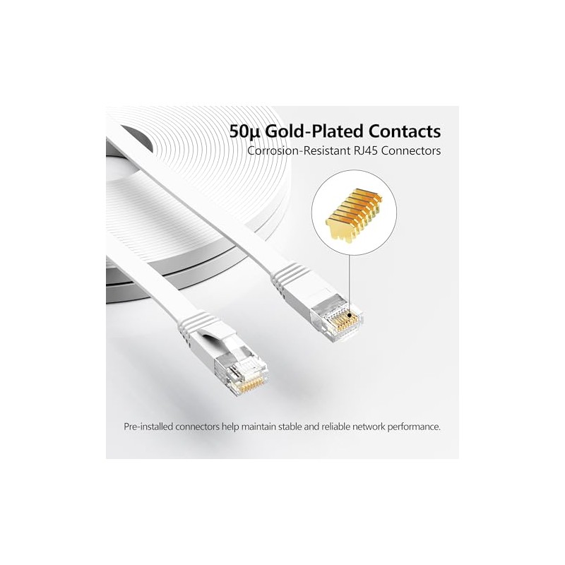Cable Ethernet Cat 6 de 15 pies, para exteriores e