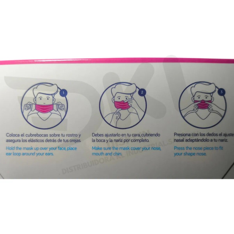 Ambiderm 250 Cubre Bocas Tricapa Infantil Niños Termosellado