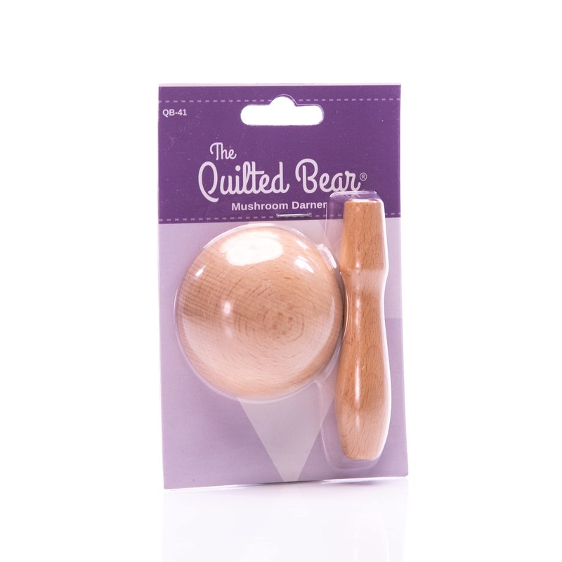 The Quilted Bear Darning Mushroom - Smooth Wooden Mushroom Darner