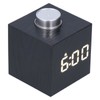 LED Knob Alarm Clock Digital Thermometer Display Imitation Wood Grain