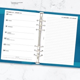 2026 A5 size week on one page diary & lined notes refill insert | compatible with Filofax A5 organisers | English | UK holidays | 148 x 210mm (2026 diary & notes)