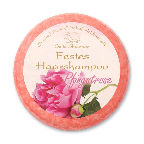 Florex Solid hair shampoo peony with sheep's milk packed in foil 58 g
