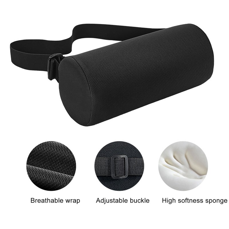Lumbar Roll Pillow Multifunctional Memory Foam Back Roll Waist Support